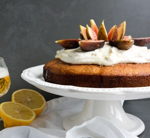 Fig Almond Tea Cake w Coconut Honey Glaze | Hungry Rabbit