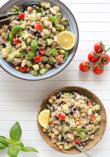 Vegan Bean and Quinoa Salad - The Petite Cook™