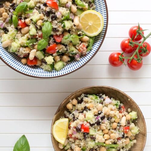 Vegan Bean and Quinoa Salad - The Petite Cook™