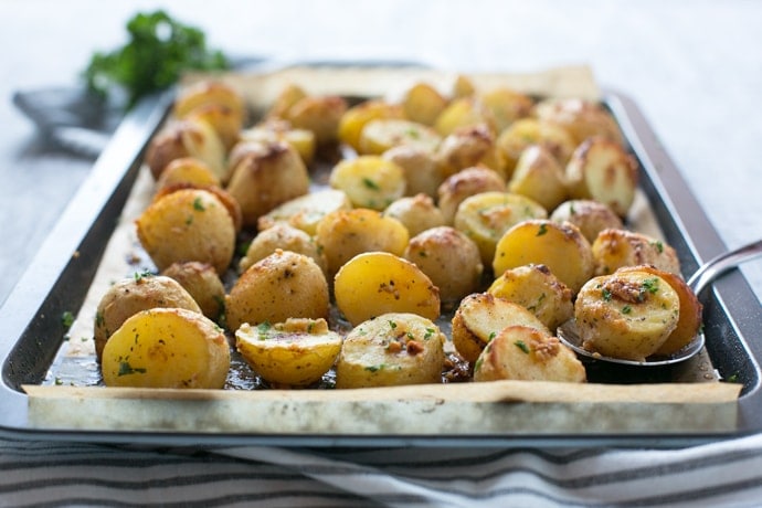Truffle Roasted Potatoes - Allie Carte Dishes