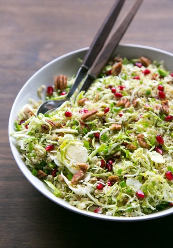 Winter Quinoa Salad with Brussels Sprouts, Pomegranate and Pecans - The ...