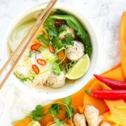 Thai Turkey Meatball Soup - The Petite Cook™