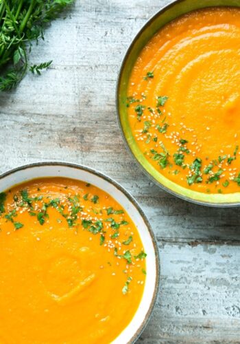 Vegan Carrot Ginger Soup - The Petite Cook™