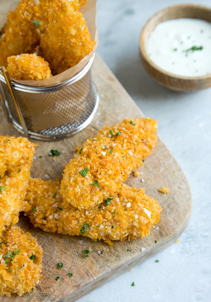 Crispy Oven Fried Chicken Tenders - The Petite Cook™
