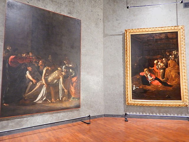 caravaggio paintings inside regional museum of messina
