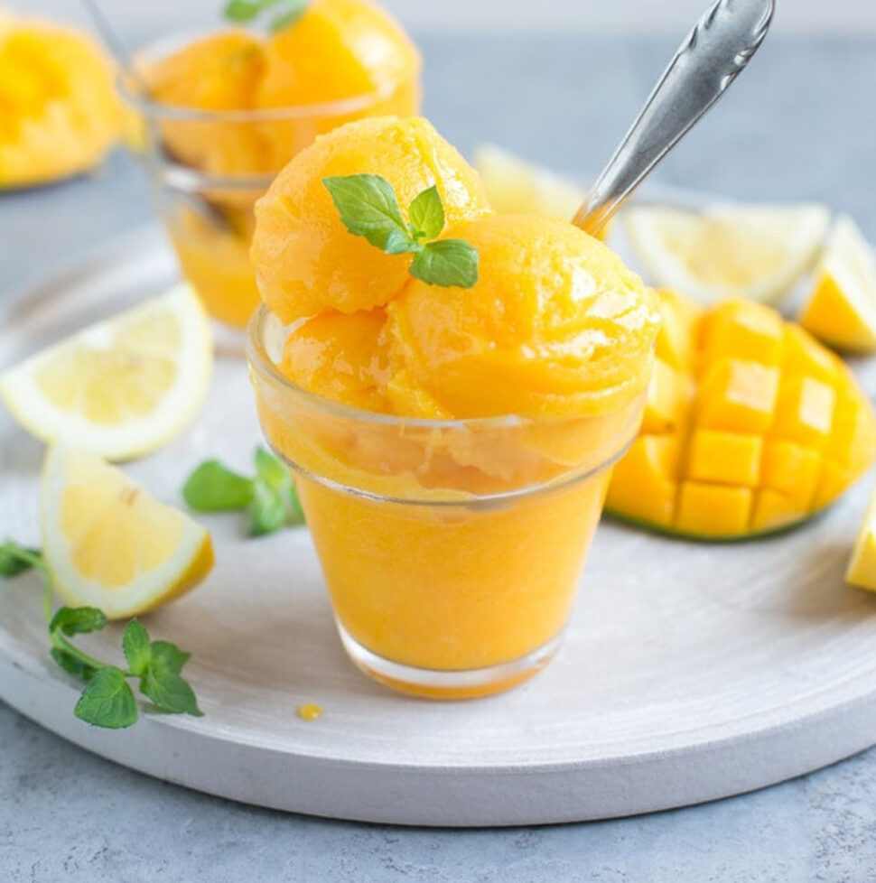 Vegan Mango Sorbet (Ready in 5 Min!) - The Petite Cook™