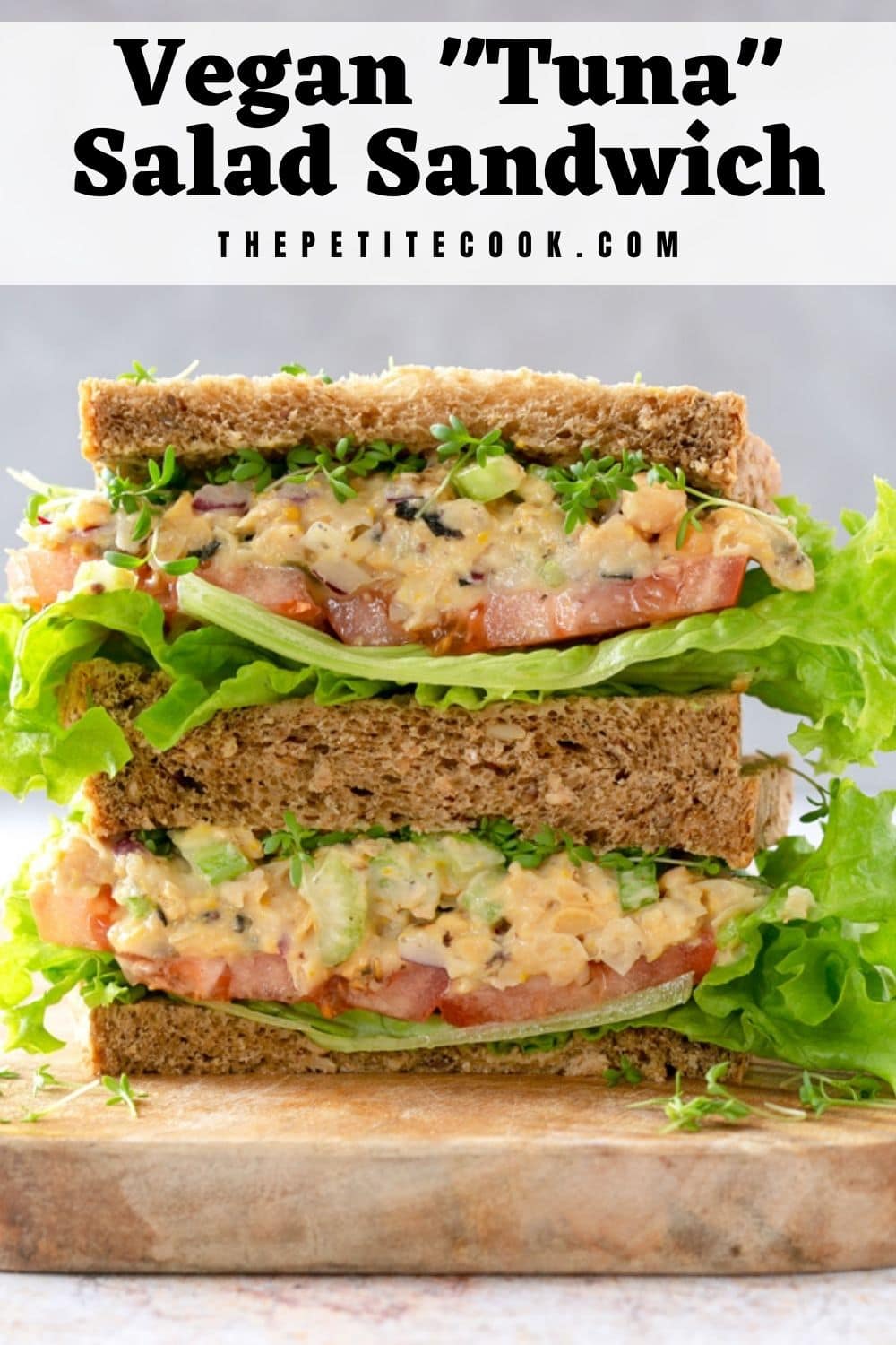 No-Tuna Chickpea Salad Sandwich - The Petite Cook™