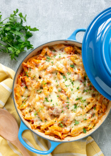 Chicken Bacon Pasta Bake - The Petite Cook™