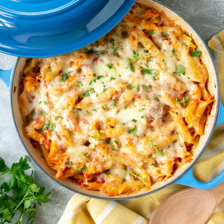 Chicken Bacon Pasta Bake - The Petite Cook™