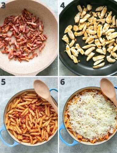 Chicken Bacon Pasta Bake - The Petite Cook™