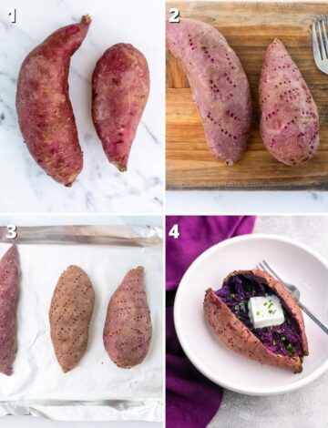 Baked Purple Sweet Potatoes - The Petite Cook™