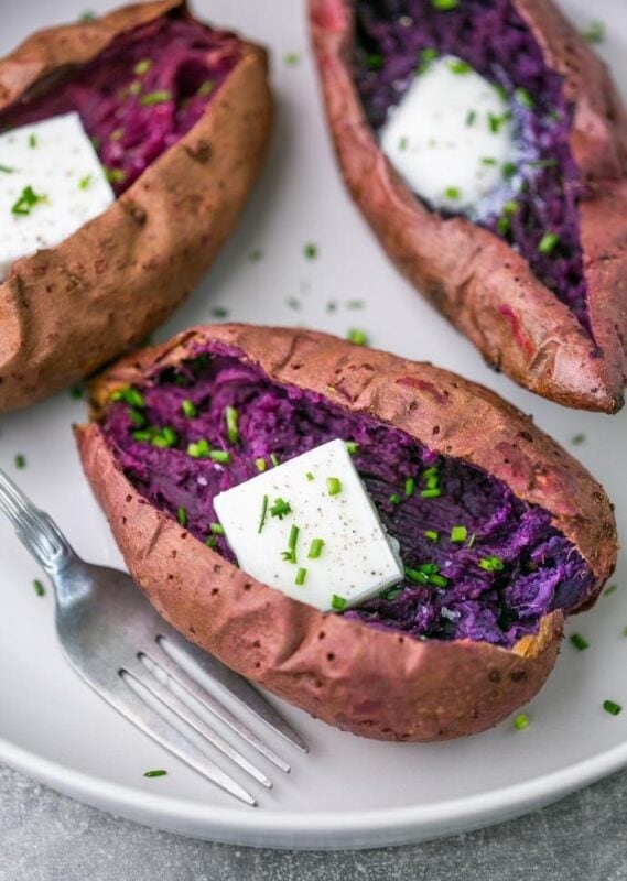 Baked Purple Sweet Potatoes - The Petite Cook™