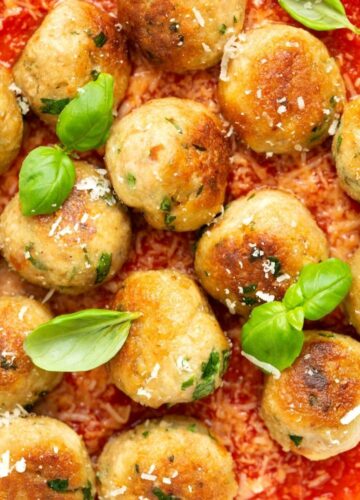 Italian Chicken Meatballs - The Petite Cook™