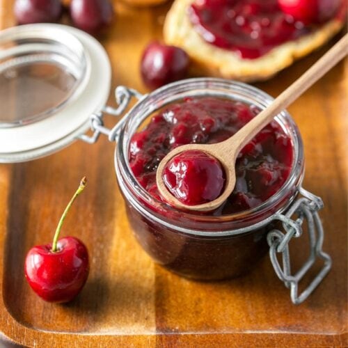 Cherry Jam - Just 3 Ingredients - The Petite Cook™