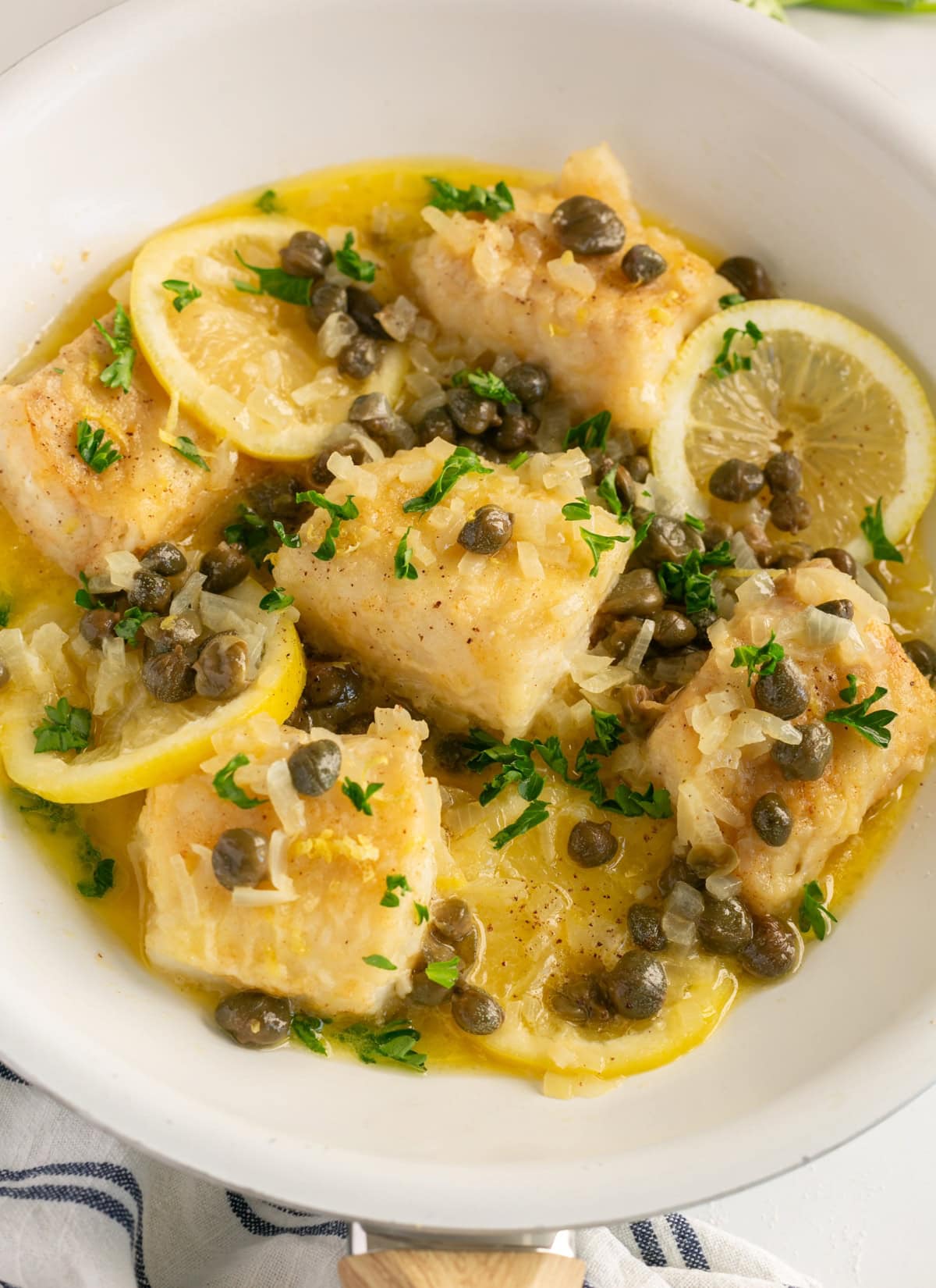 cod fish piccata.