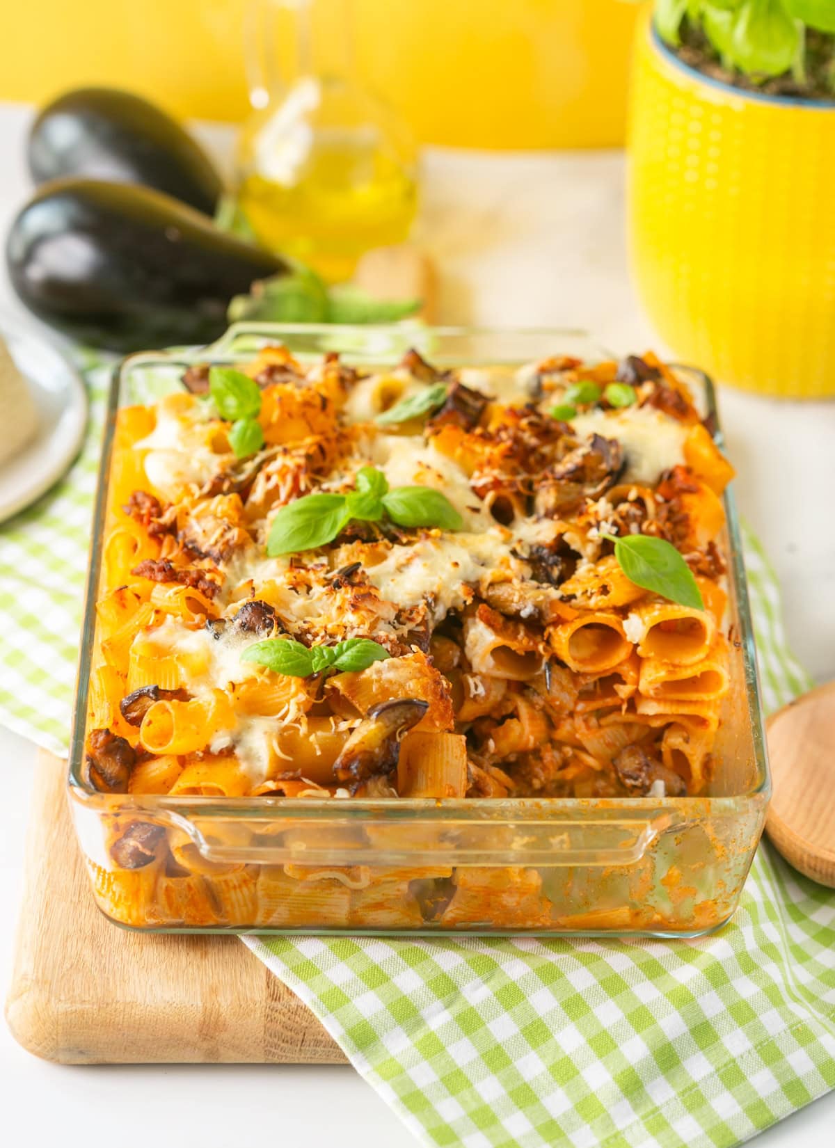 eggplant pasta bake.