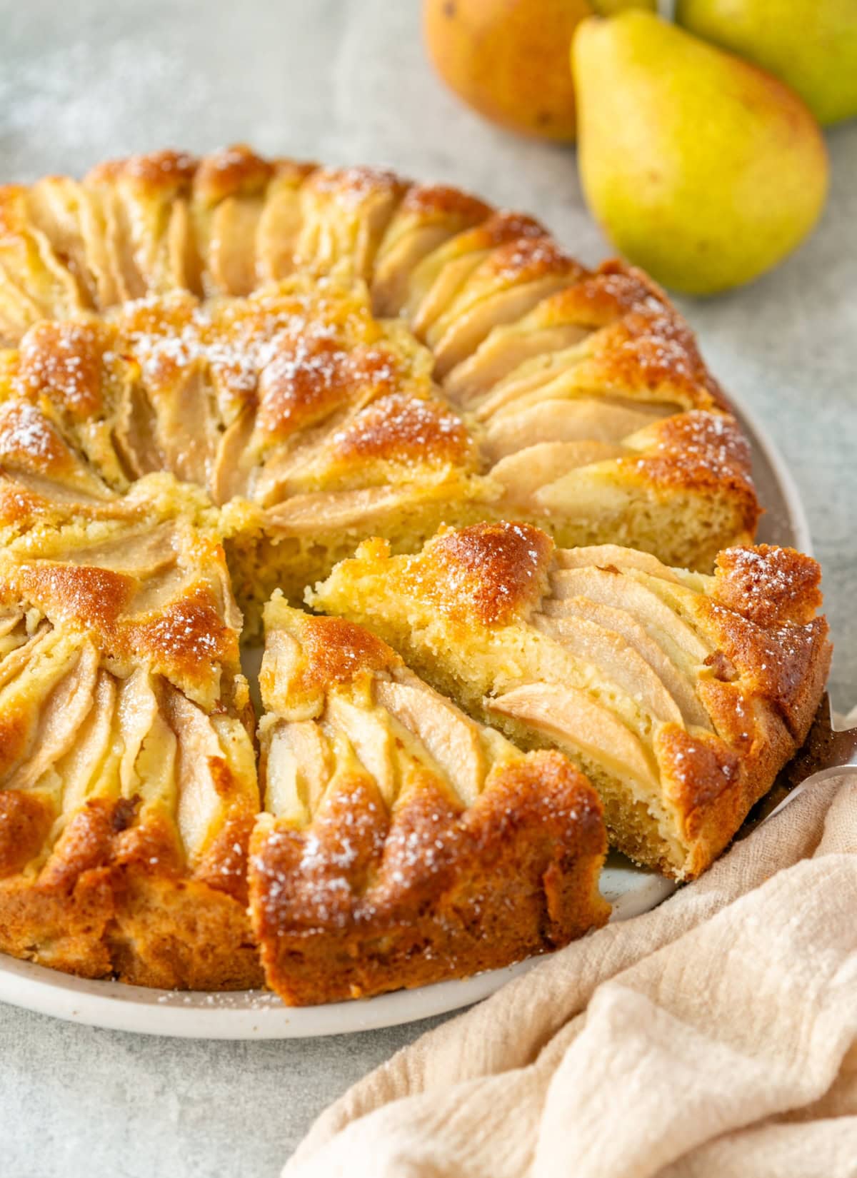 Pear cake.