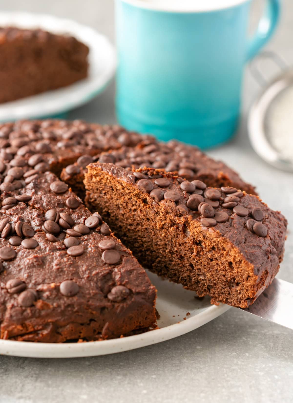 chocolate cake with ricotta cheese.