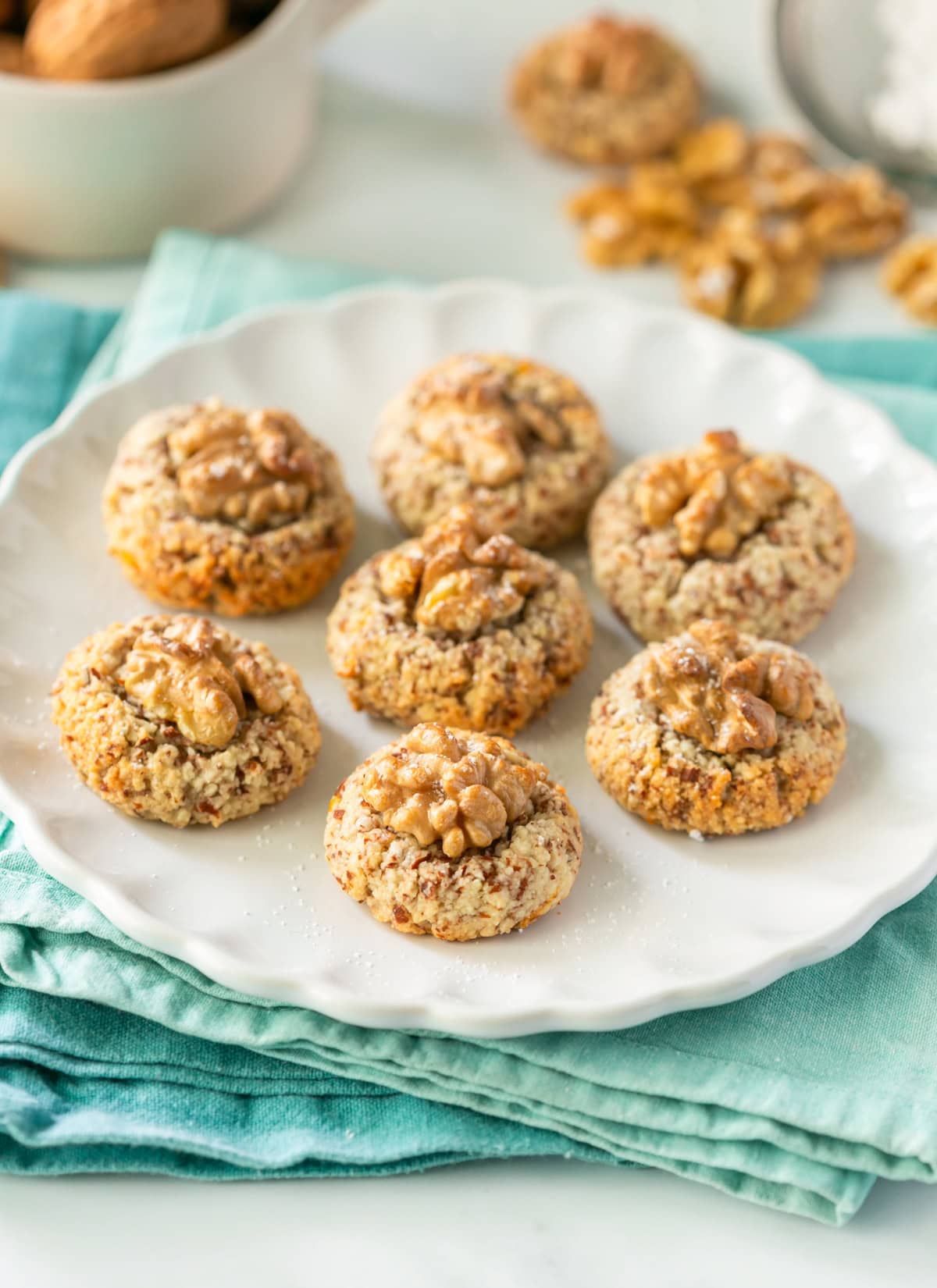 Italian cookies with walnuts.