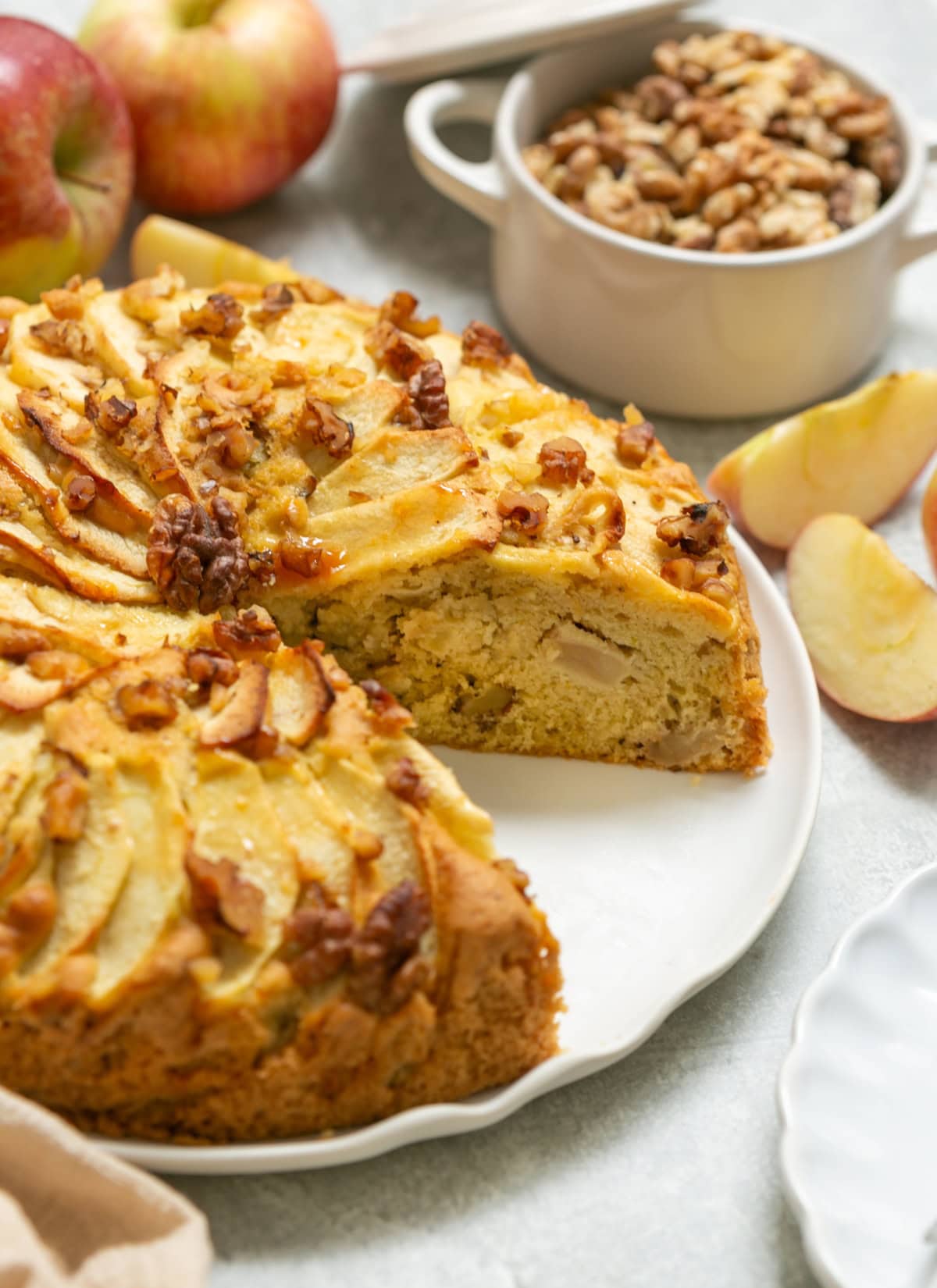 apple and walnut cake.