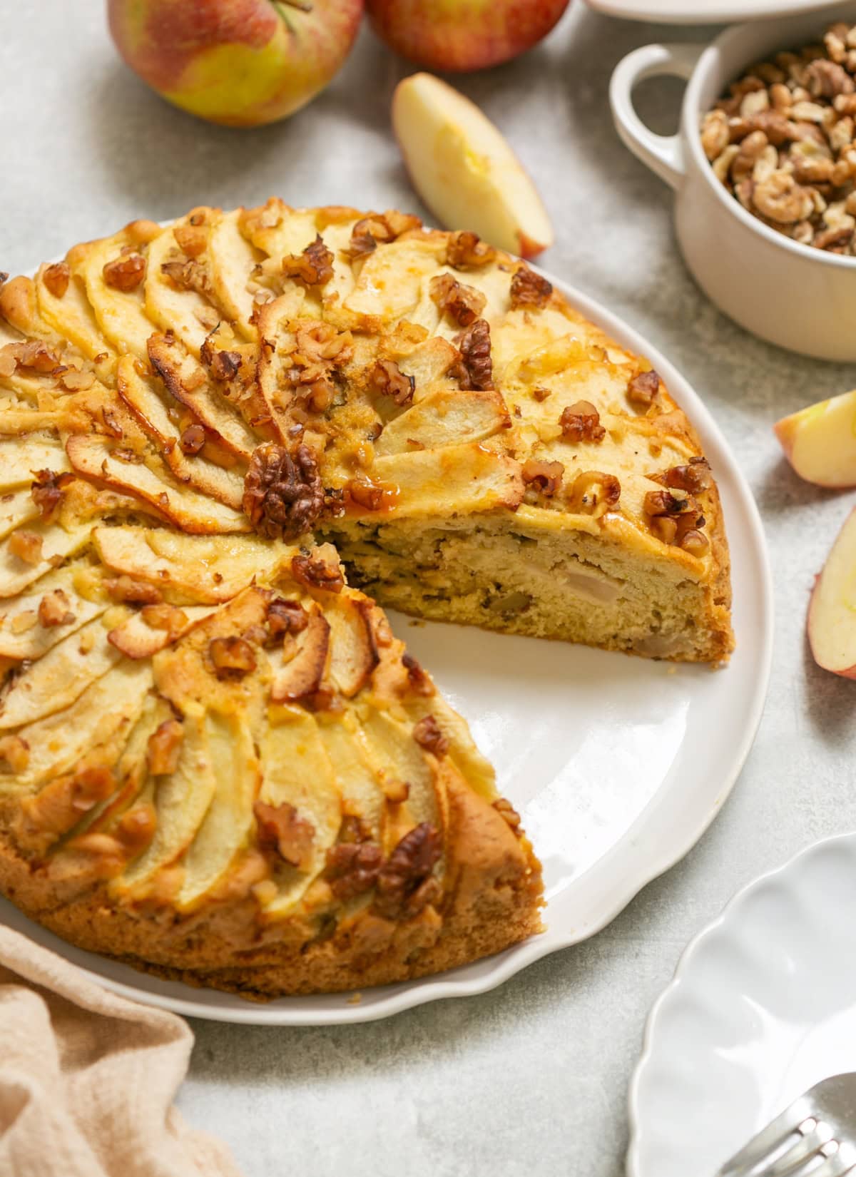 apple walnut cake.