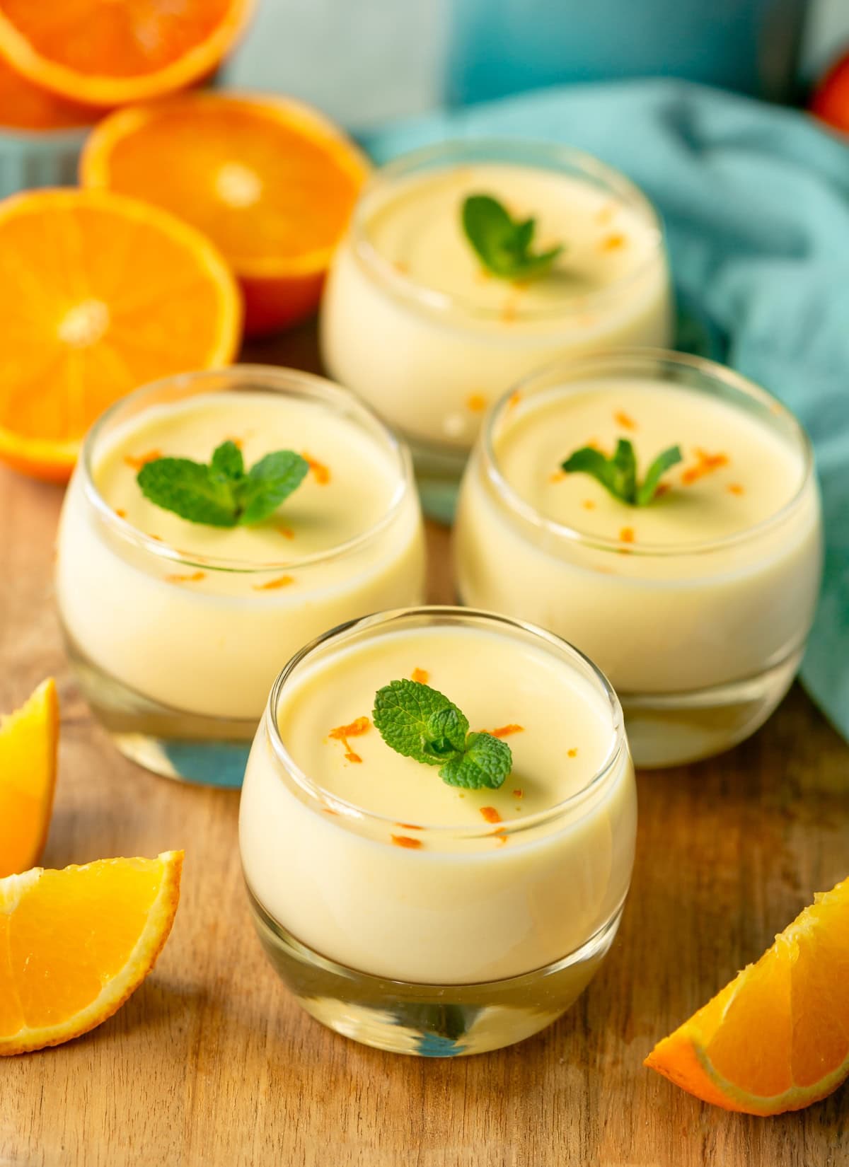 posset dessert with orange.