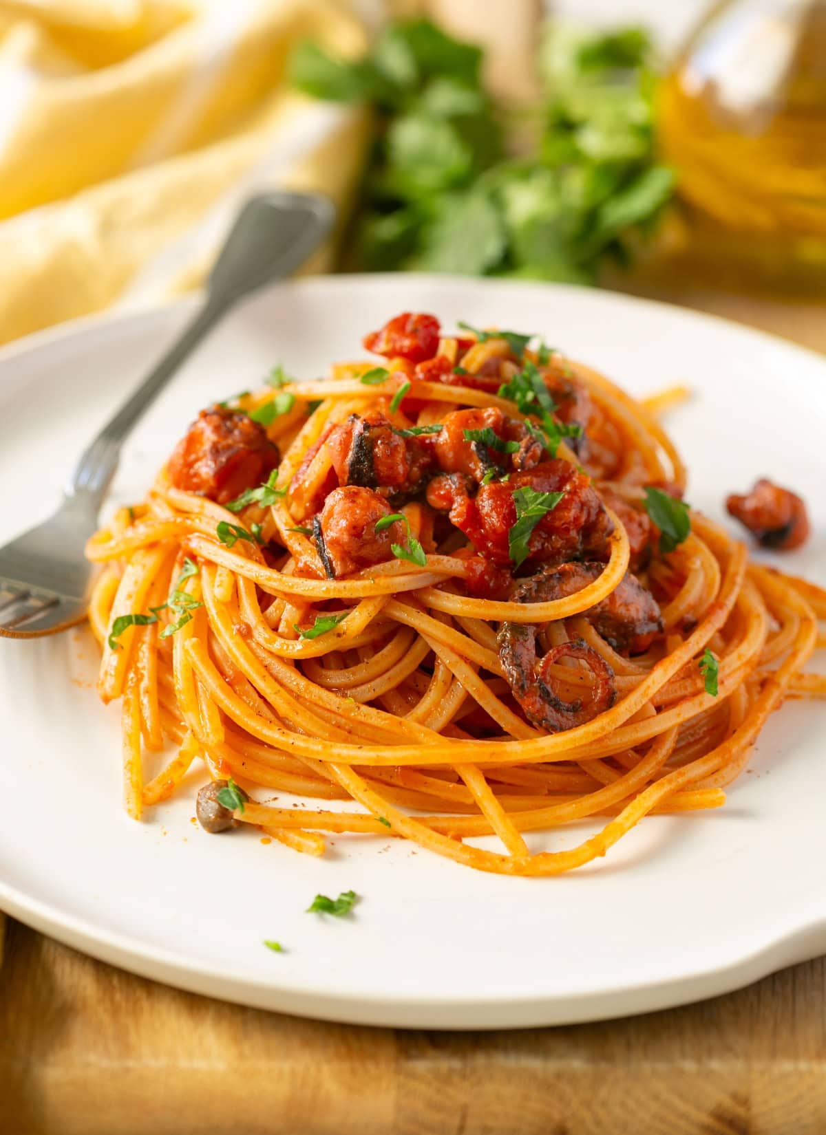 pasta with octopus.